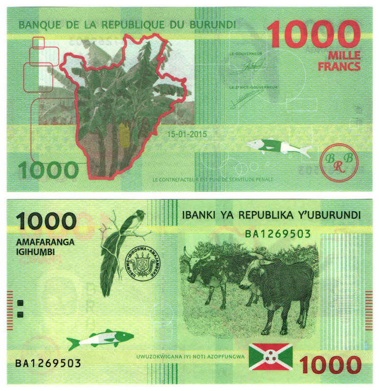 Burundi - 1000 Francs 2015 UNC