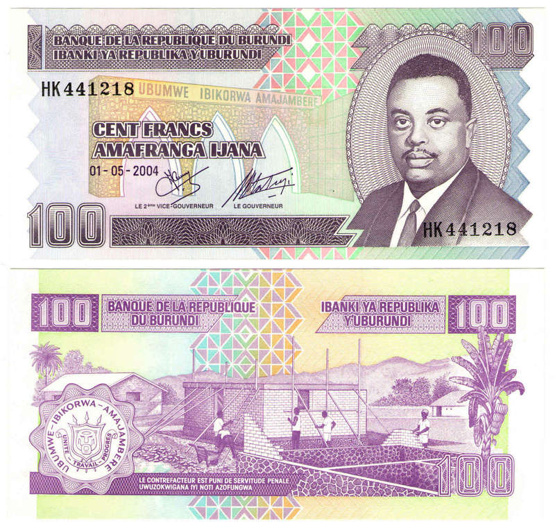 Burundi - 100 Francs 2004 UNC