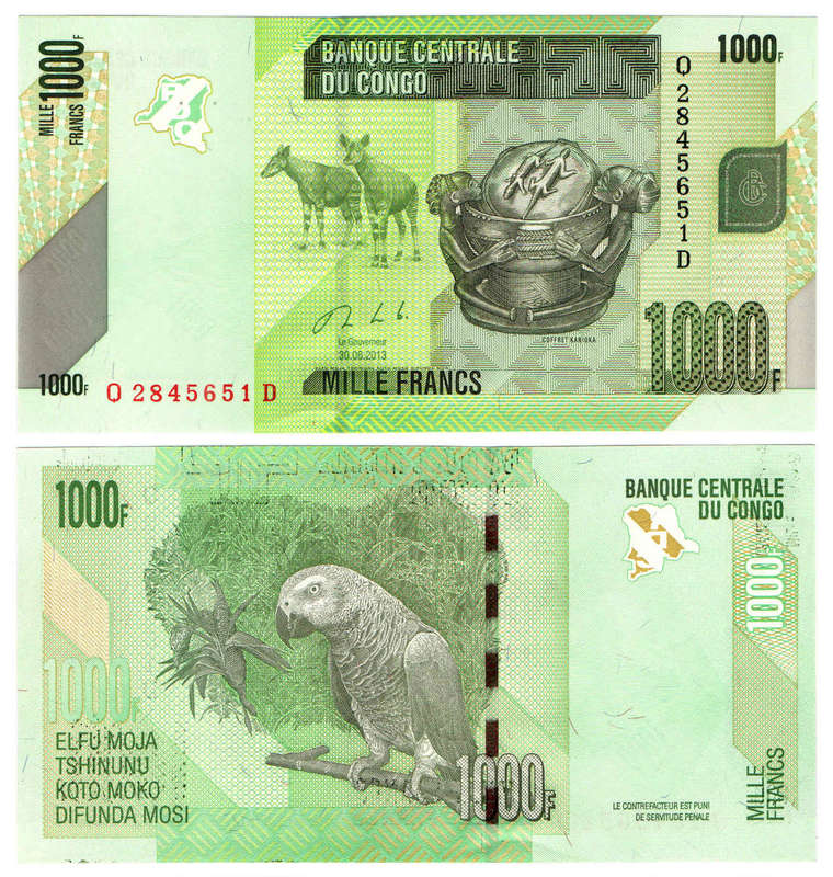 Congo - 1000 Francs 2013 UNC