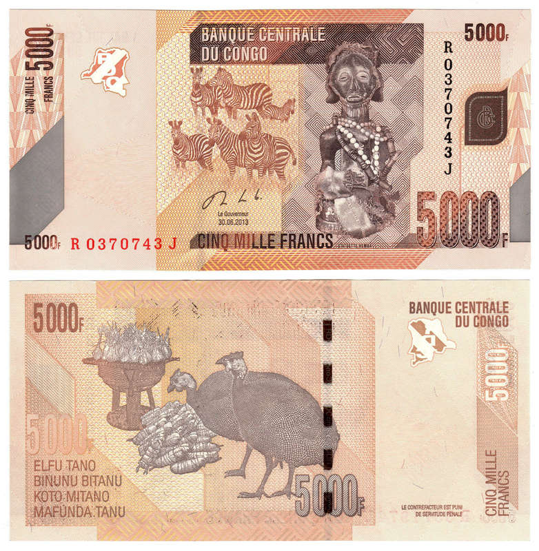 Congo - 5000 Francs 2013 UNC