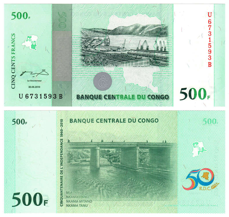 Congo - 500 Francs 2010 UNC