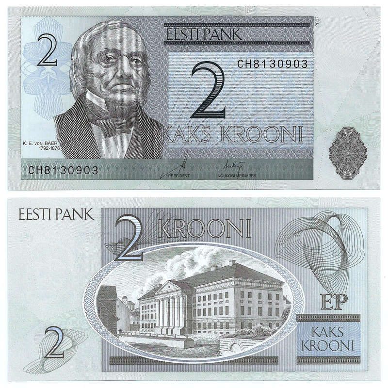 Estonia - 2 Krooni 2007 UNC