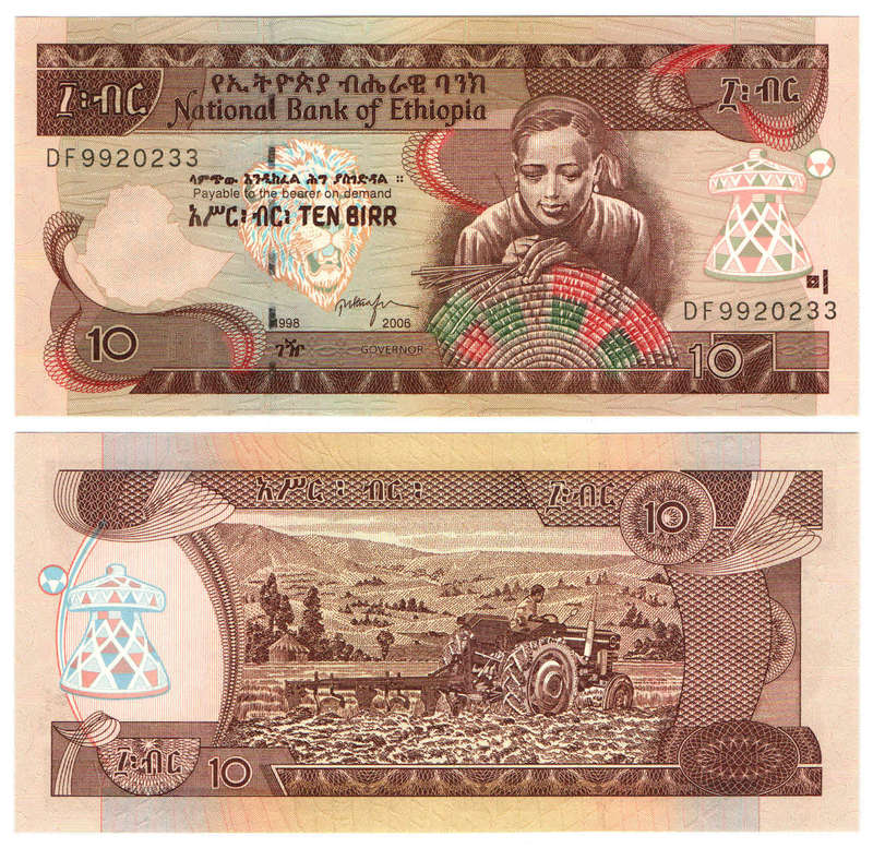 Ethiopia - 10 Birr 1998-2006 UNC