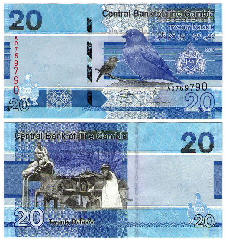 Gambia - 20 Dalasis 2019 P-39a UNC