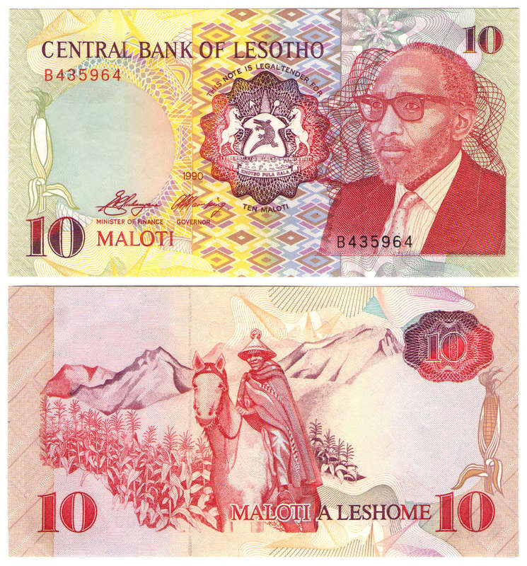 Lesotho - 10 Maloti 1990 UNC