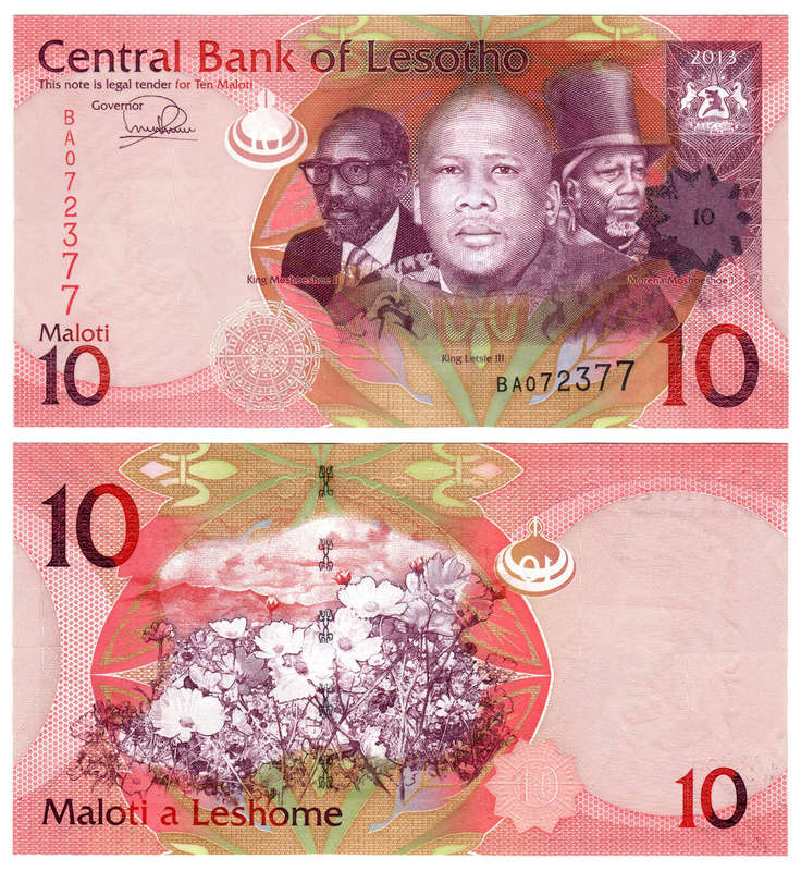 Lesotho - 10 Maloti 2013 UNC