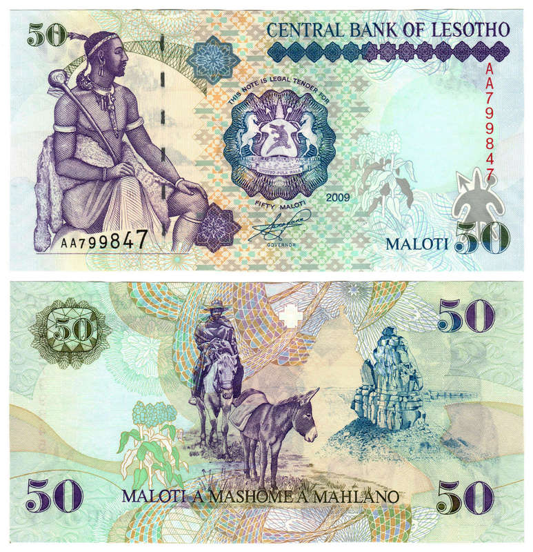Lesotho - 50 Maloti 2009 UNC