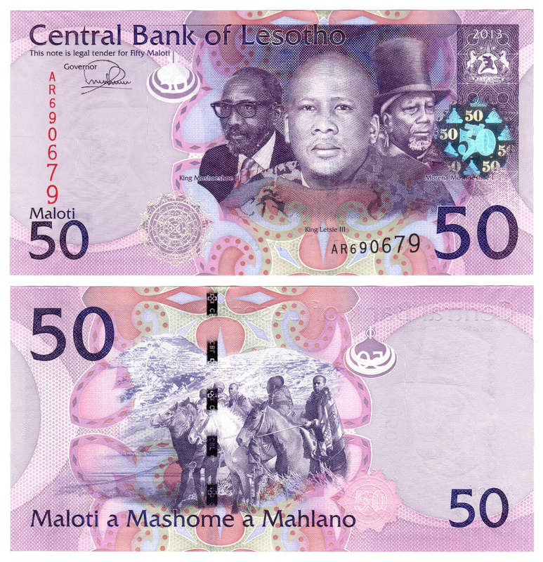 Lesotho - 50 Maloti 2013 UNC