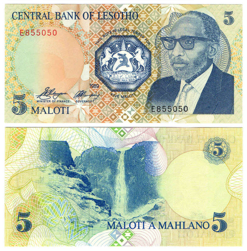 Lesotho - 5 Maloti 1989 UNC