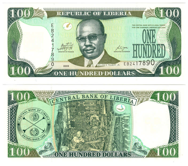 Liberia - 100 Dollars 2009 aUNC