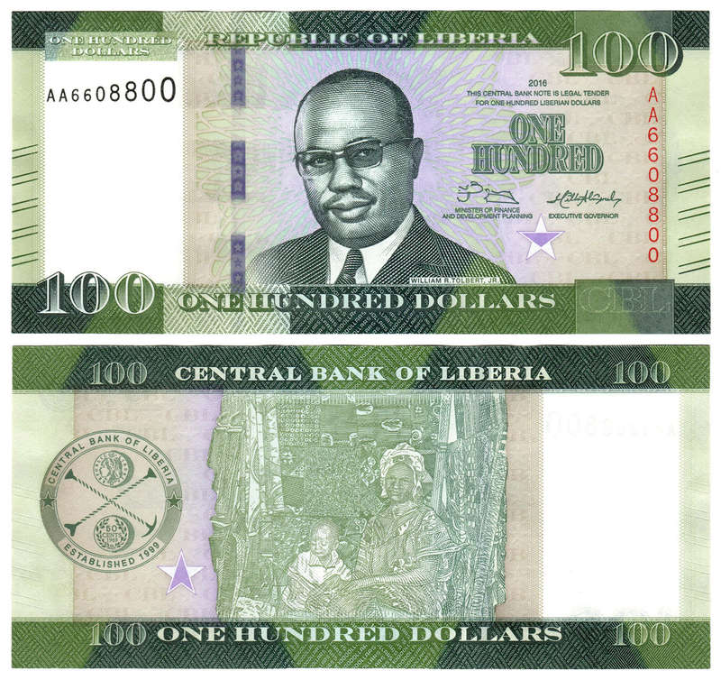 Liberia - 100 Dollars 2016 UNC