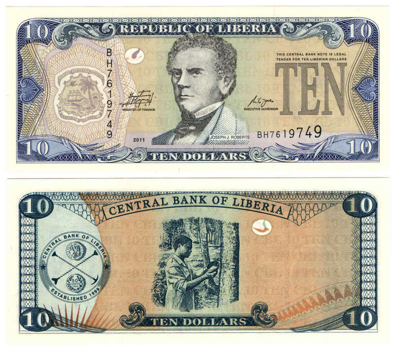 Liberia - 10 Dollars 2011 UNC