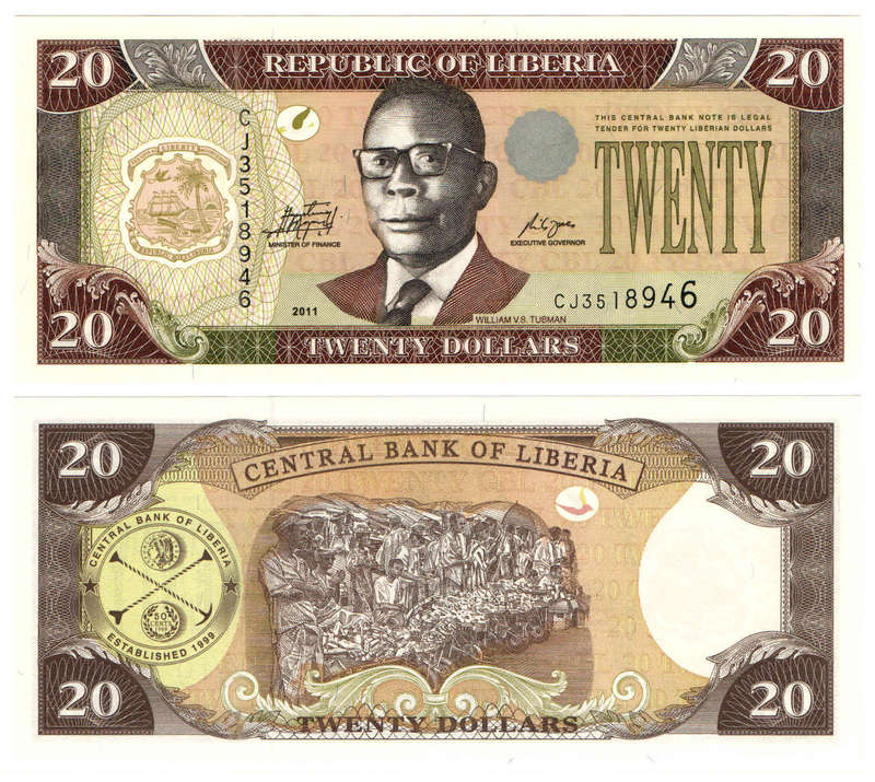 Liberia - 20 Dollars 2011 UNC