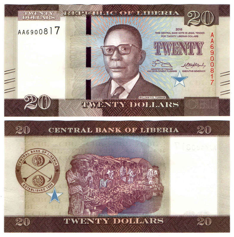 Liberia - 20 Dollars 2016 UNC