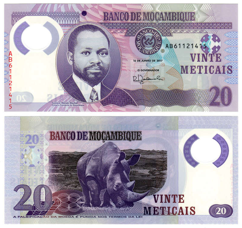 Mozambique - 20 Meticais 2017 UNC