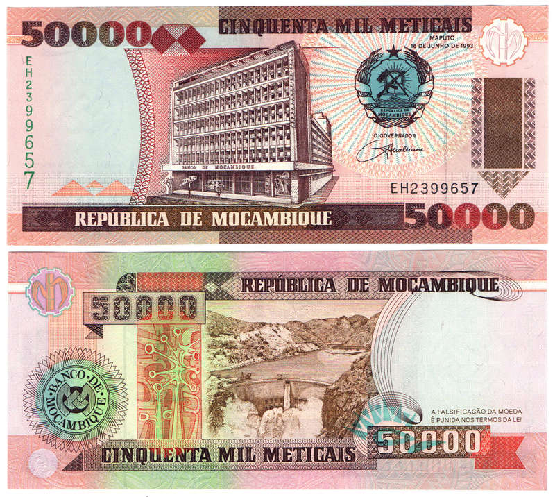 Mozambique - 50000 (50,000) Meticais 1993 UNC
