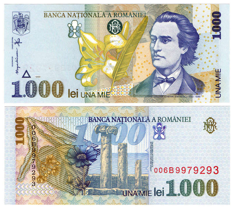 Romania - 1000 Lei 1998 UNC
