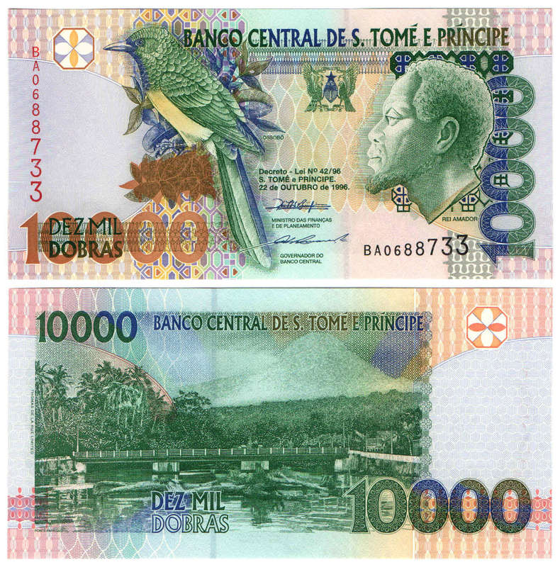 Sao Tome e Principe - 10000 Dobras 1996 UNC