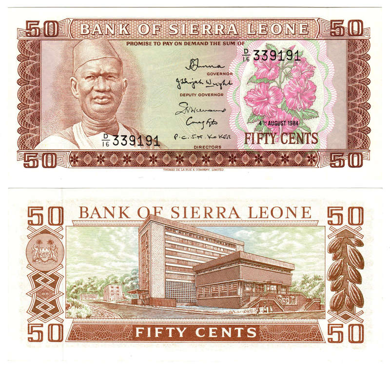 Sierra Leone - 50 Cents 1984 UNC