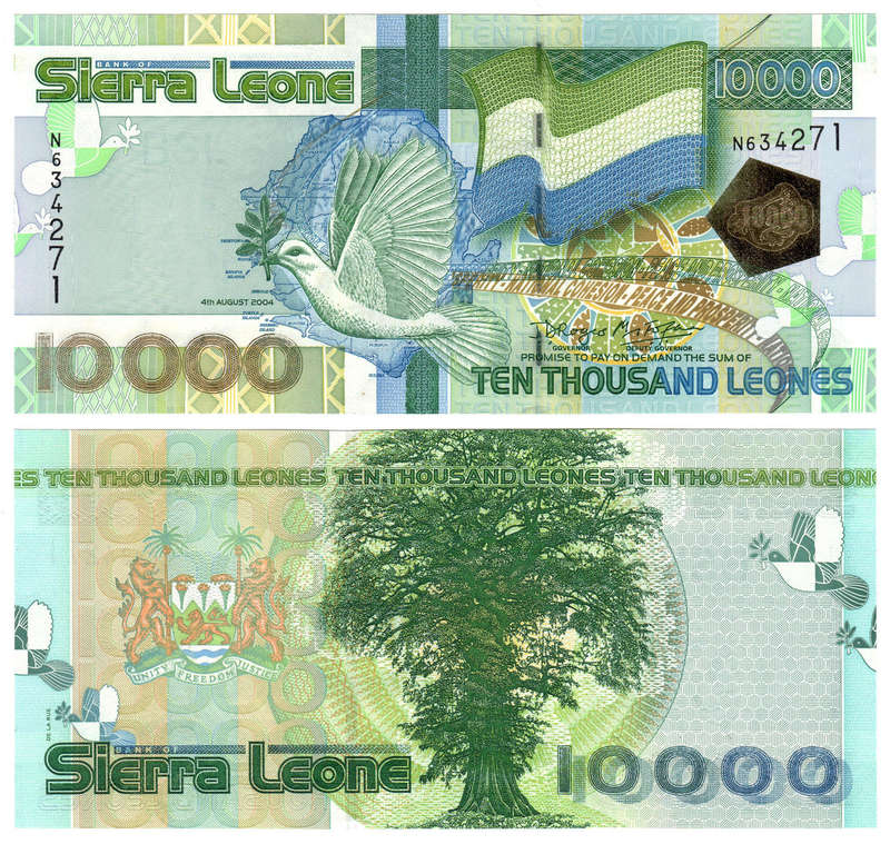 Sierra Leone - 10000 Leones 2004 UNC