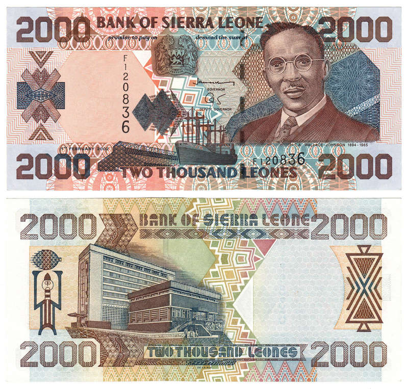 Sierra Leone - 2000 Leones 2002 UNC