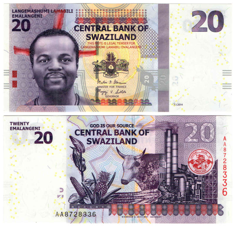 Swaziland - 20 Emalangeni 2014 UNC