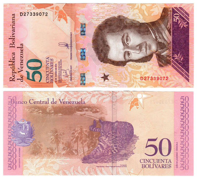 Venezuela - 50 Bolivares 2018 UNC