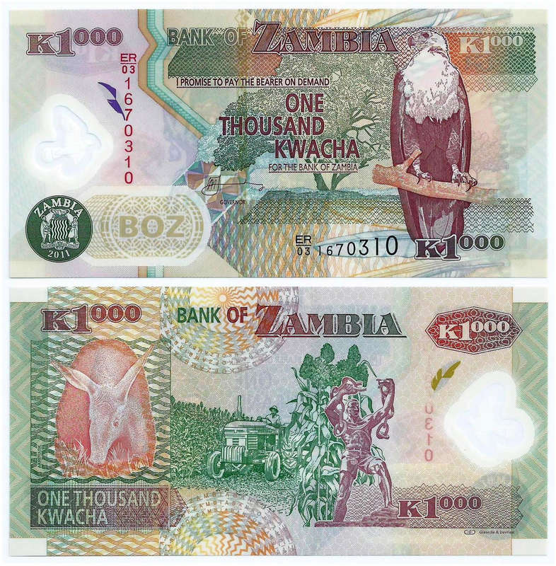 Zambia - 1000 Kwacha 2011 UNC