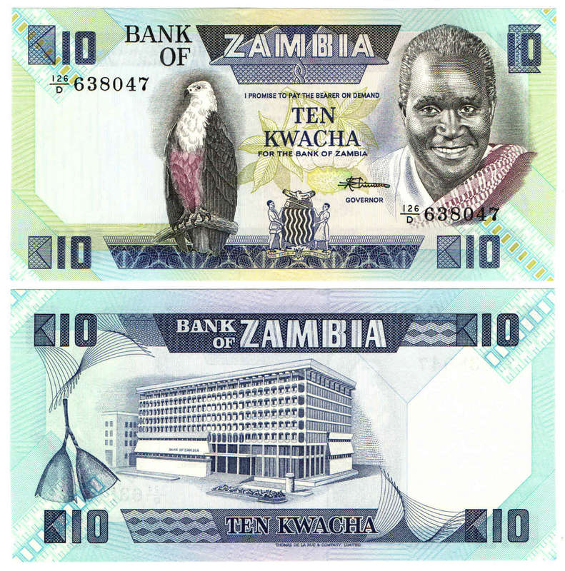 Zambia - 10 Kwacha 1986-1988 UNC