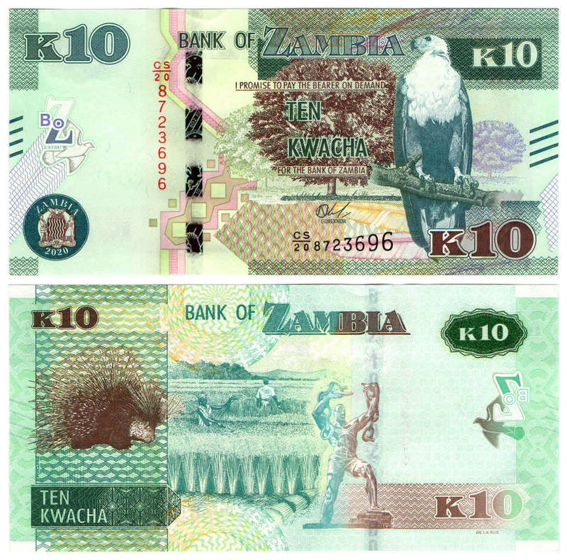 Zambia - 10 Kwacha 2020 UNC