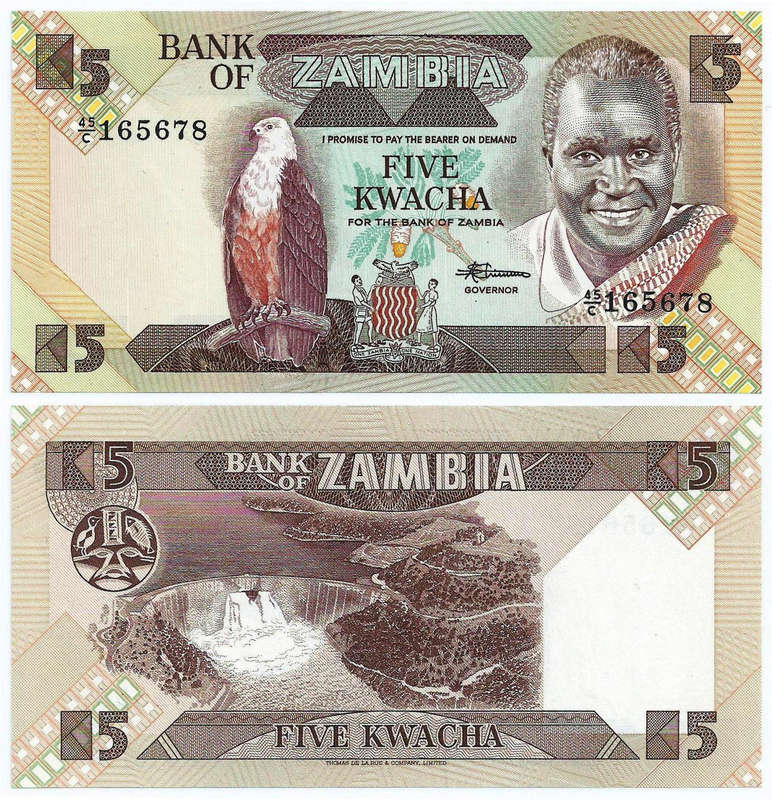 Zambia - 5 Kwacha 1986-1988 UNC