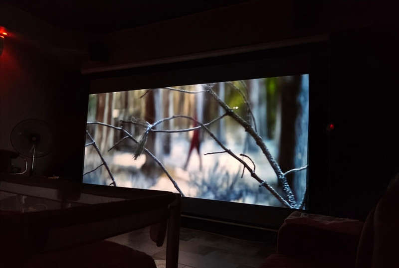 Full HD LED Smart Projector + 150 inch motorised drop down screen