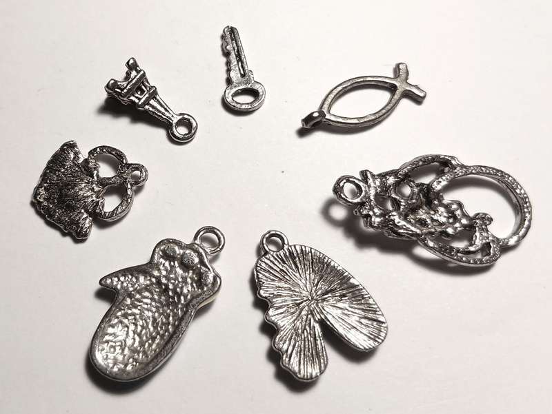 Charming Mixed Lot of Vintage Silvertone Charms  Collectible and Wonderfully Versatile