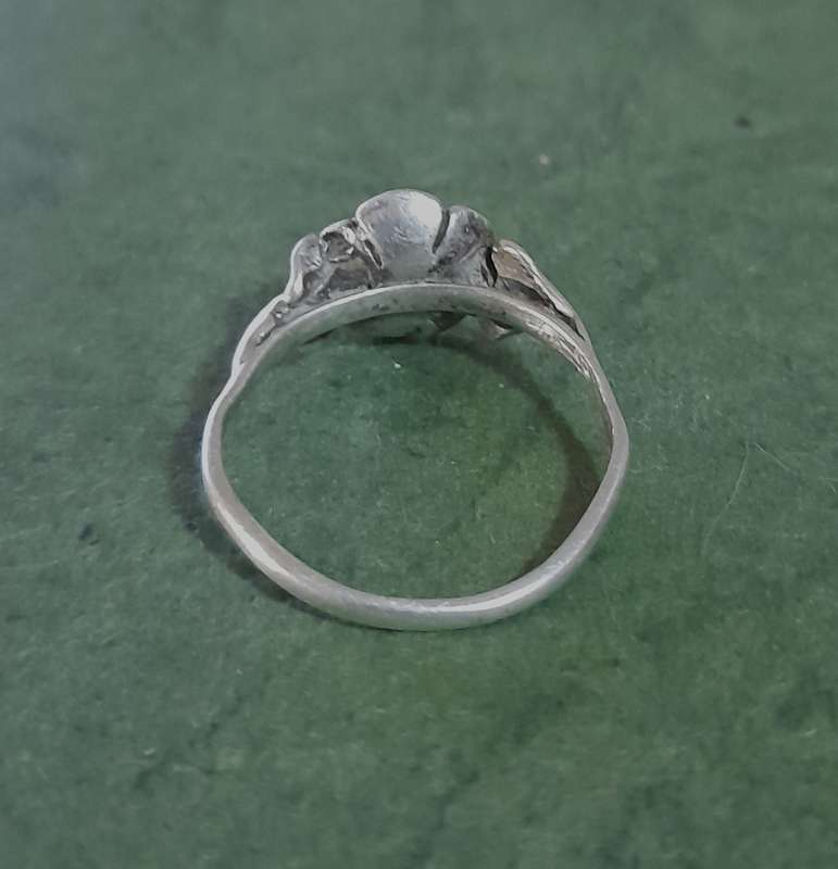 Vintage Sterling Silver Rose Ring