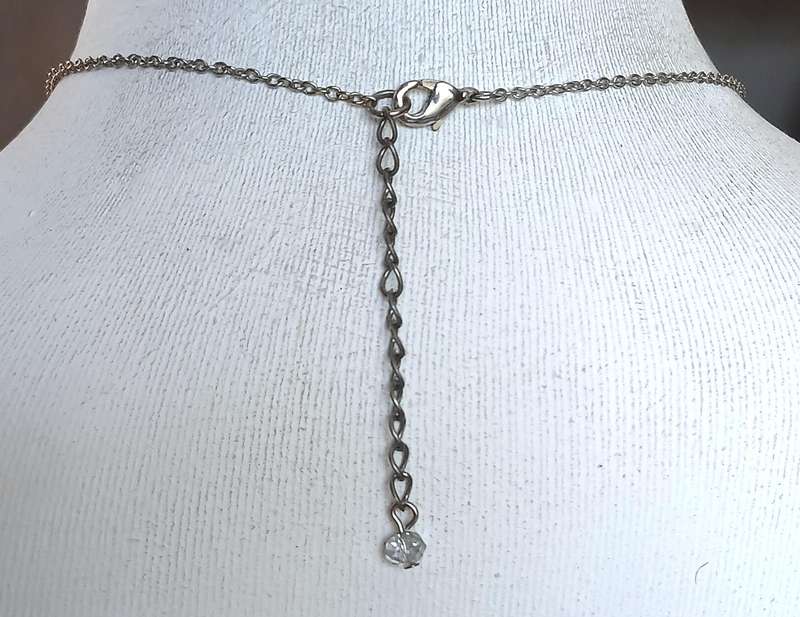 Elegant Vintage Art Deco Style Pave Set Pendant Necklace