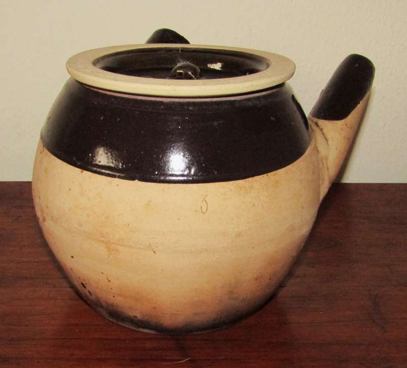 Vintage Partially Glazes Japanese Kyusu Side Handled Tea Pot