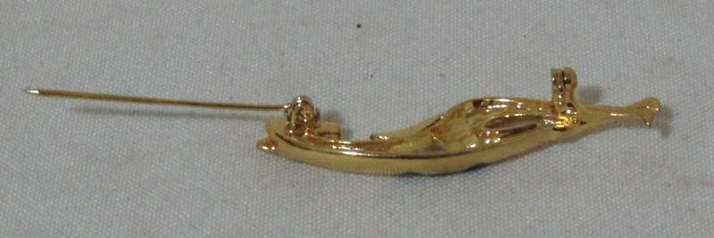 Mid-Century Modern Gold Tone Enamel and Rhinestone Giraffe Brooch Pin