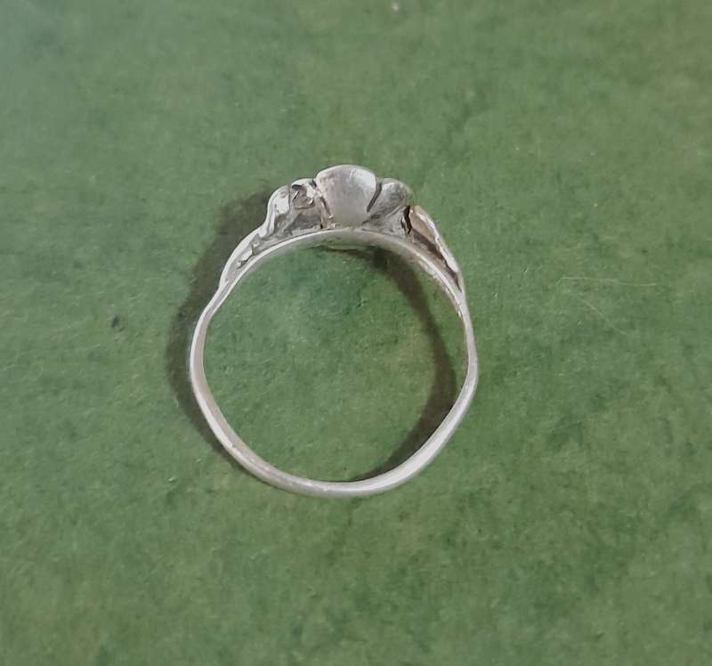 Vintage Sterling Silver Rose Ring