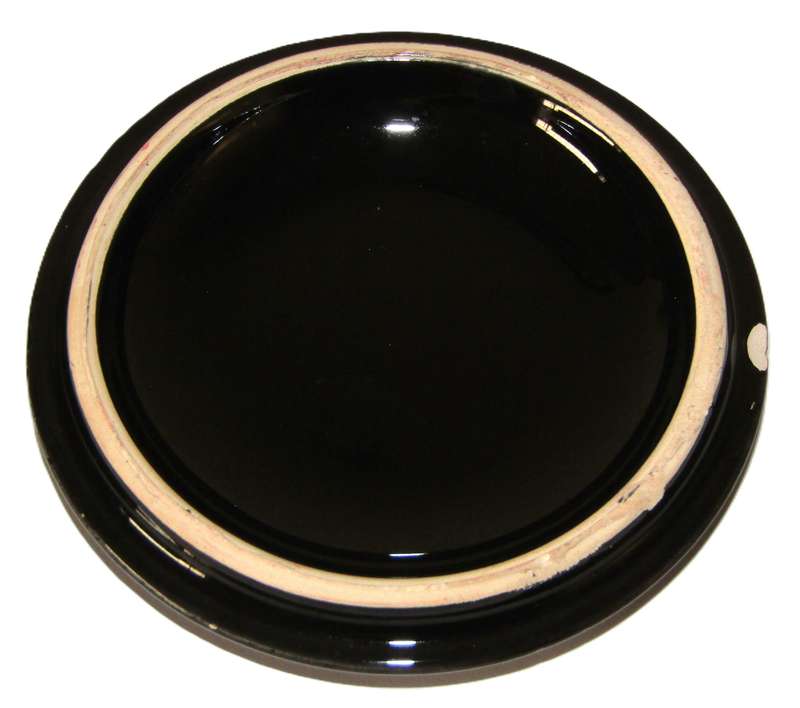 Vintage Black Glazed Porcelain Trinket Box with 24K Gold Decor  Made in Greece by Adis