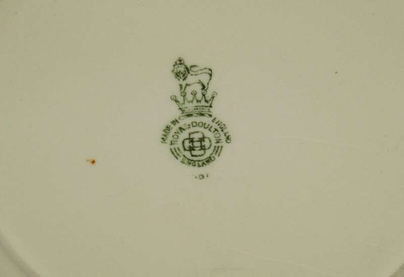 Authentic Royal Doulton 'Old Coaching Days' Plate & Milk Jug Pair c1930
