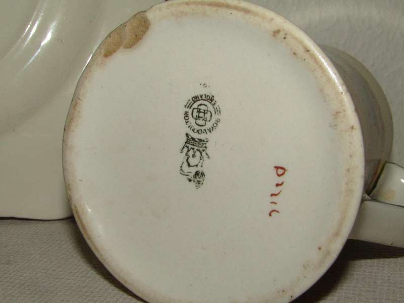 Authentic Royal Doulton 'Old Coaching Days' Plate & Milk Jug Pair c1930