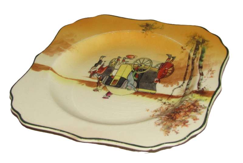 Authentic Royal Doulton 'Old Coaching Days' Plate & Milk Jug Pair c1930