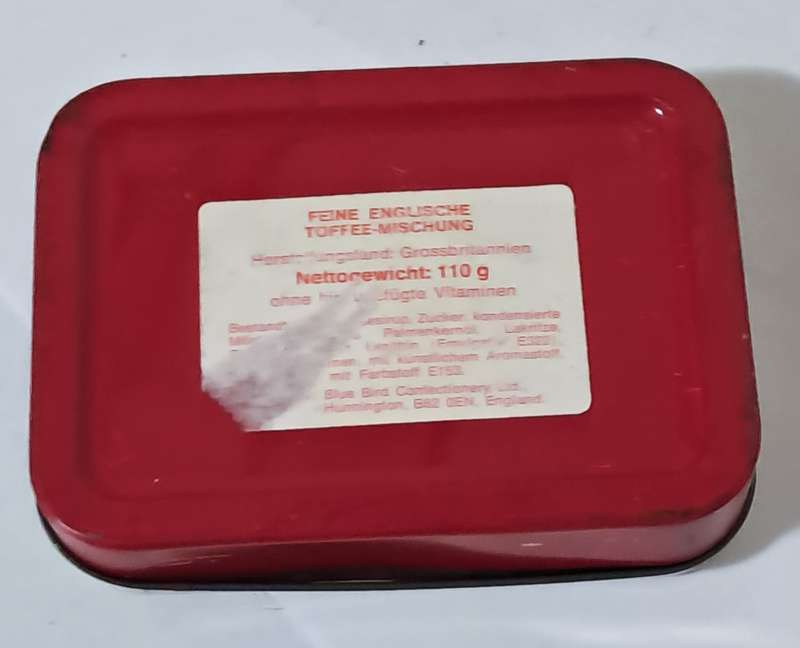 Vintage Collectible Blue Bird Confectionary Limited Fine English Toffee Tin