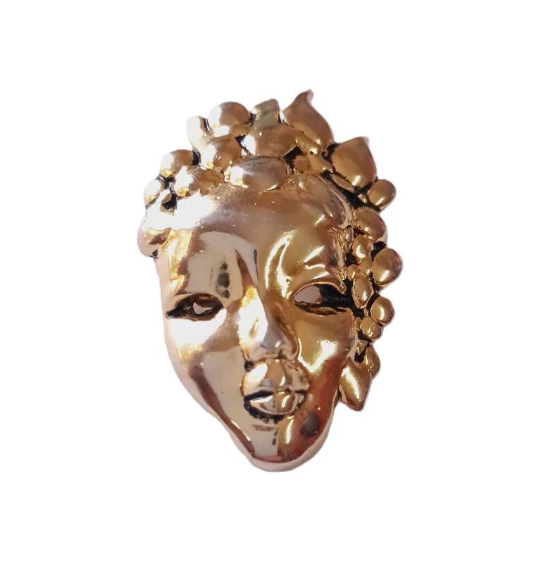 Vintage Gold Tone Art Deco Style Scarf Clip
