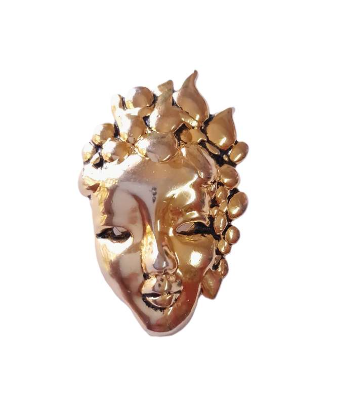 Vintage Gold Tone Art Deco Style Scarf Clip