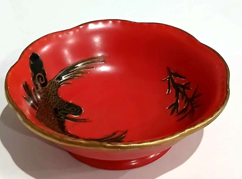 Charming Vintage Maling Oriental-Inspired Decorative Bowl - A Collector's Piece