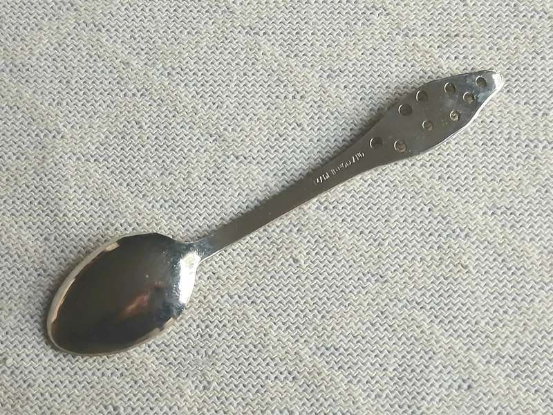 Collectible 6-Piece Vintage Dutch Teaspoon Set - Chrome Plated with Openwork Design - c1960