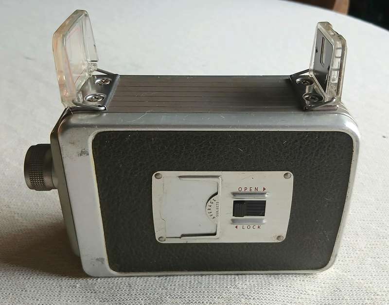 Vintage Kodak Brownie 8mm Movie Camera with Unique Homemade Wooden Case  A Piece of Filming History