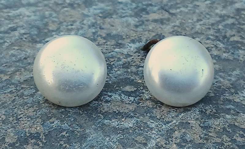 Vintage 1960s Faux Pearl Clip-On Earrings | Classic Design | Ornate Brass Backs