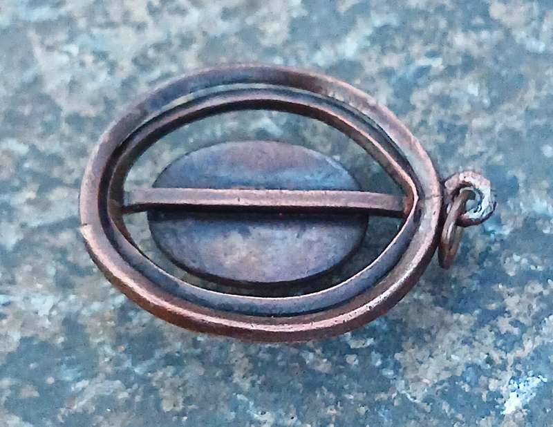 Handcrafted Vintage Copper & Natural Turquoise Pendant - Rustic & Grounding Charm